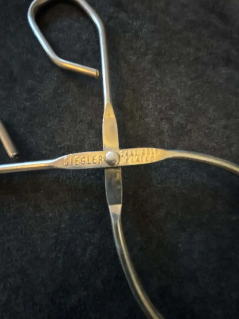 Vintage Siegler 24kt Gold Plated Scissor-Style Kitchen Tongs